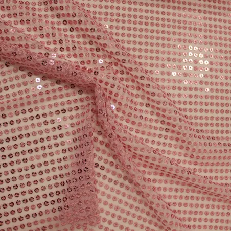 Paillettes rosa | tessuti cerimonia donna il tessutaio