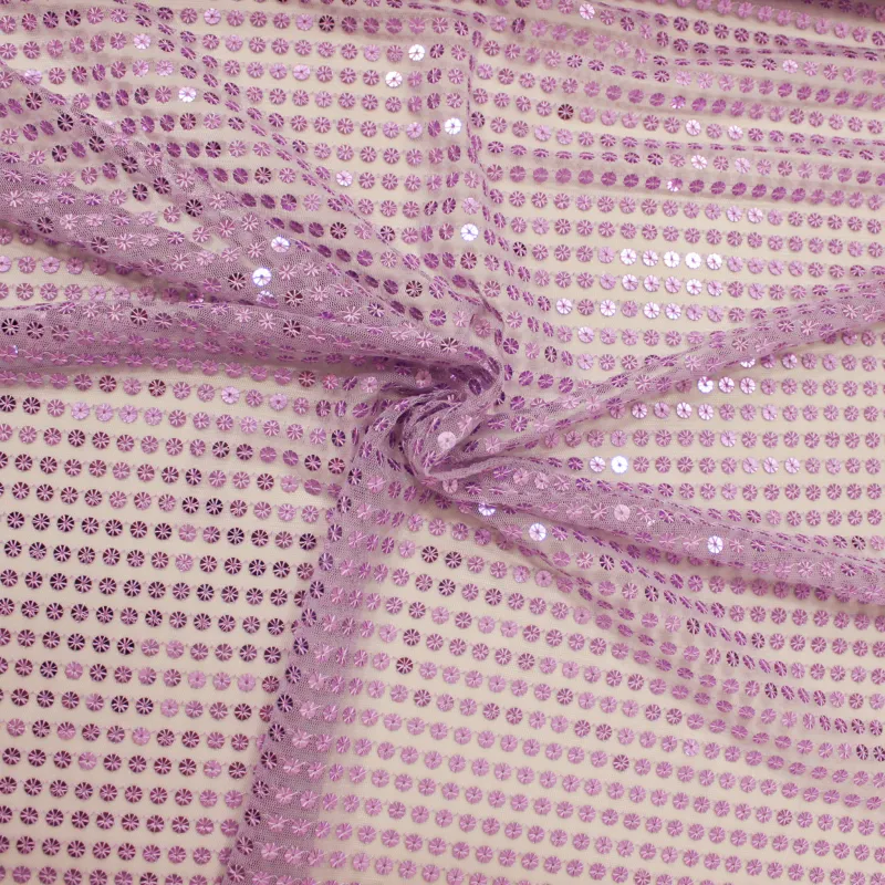 Tessuto paillettes lilla | il tessutaio
