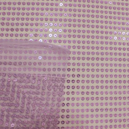 Tessuto paillettes lilla | il tessutaio