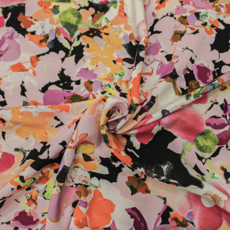 Viscosa tessuto fantasia fiori | Abbigliamento donna