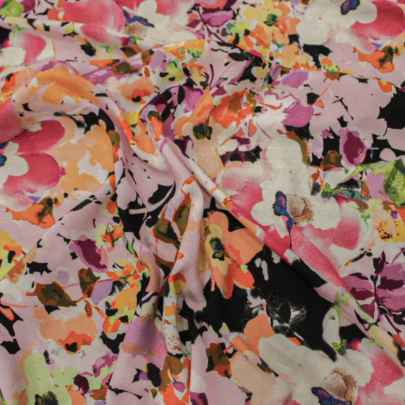 Viscosa tessuto fantasia fiori | Abbigliamento donna