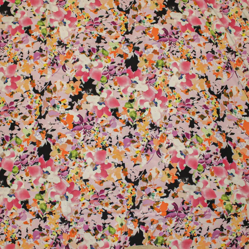 Viscosa tessuto fantasia fiori | Abbigliamento donna