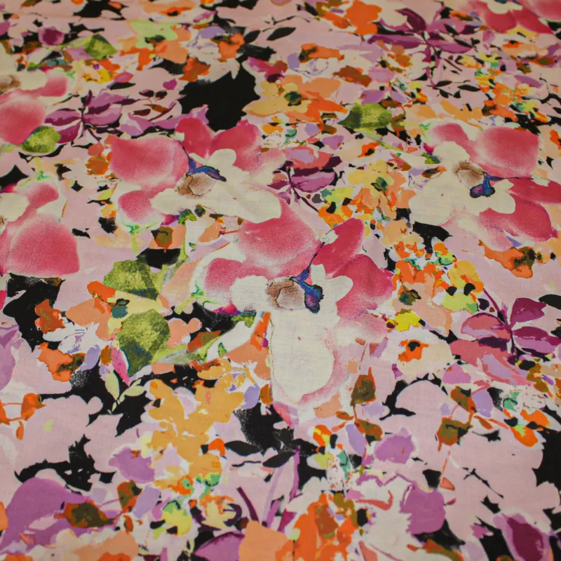 Viscosa tessuto fantasia fiori | Abbigliamento donna
