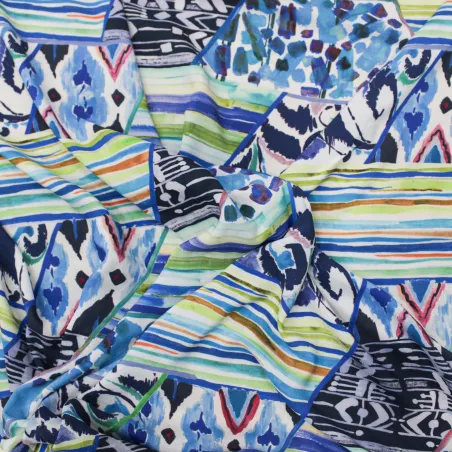 Viscosa tessuto fantasia astratta | Abbigliamento camiceria