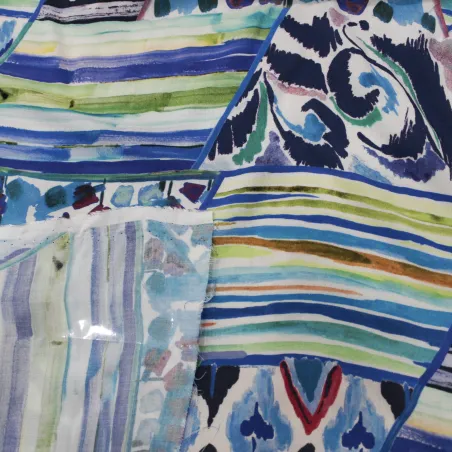 Viscosa tessuto fantasia astratta | Abbigliamento camiceria