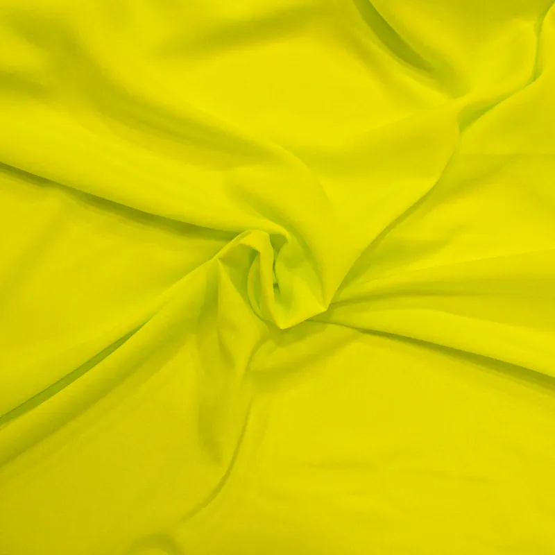 Tessuto crepe de chine verde acido | tessuti fluo