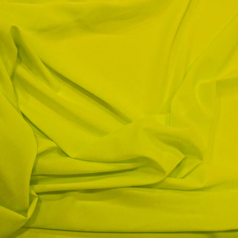 Tessuto crepe de chine verde acido | tessuti fluo