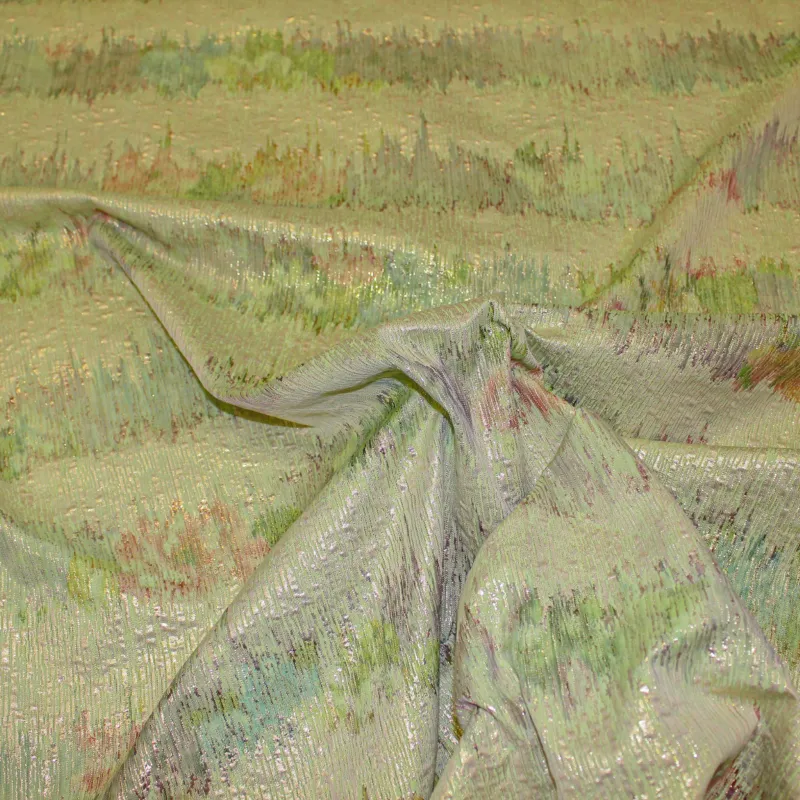 Jacquard chinè verde | Tessuti cerimonia