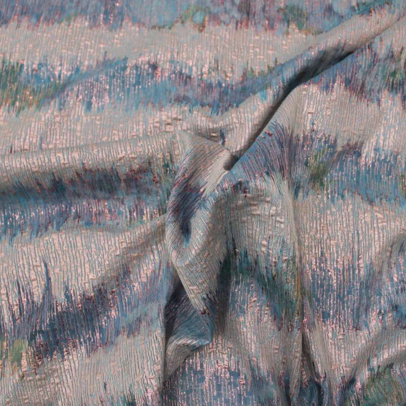 Jacquard donna azzurro- rosa | Tessuti cerimonia