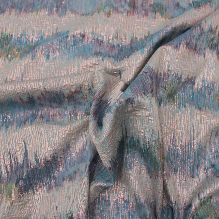 Jacquard donna azzurro- rosa | Tessuti cerimonia