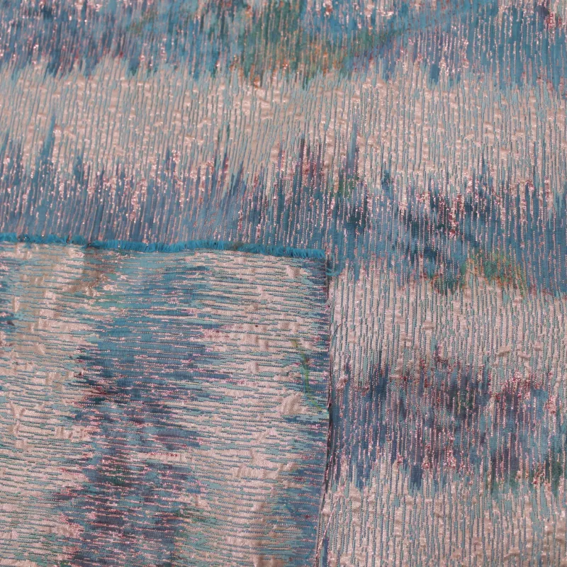 Jacquard donna azzurro- rosa | Tessuti cerimonia