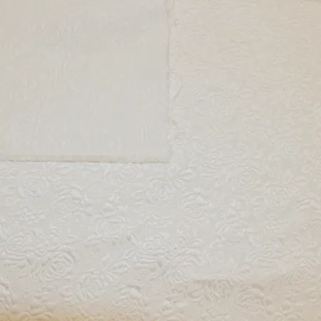 Tessuto jacquard con fiori bianco | Tessuto cerimonia