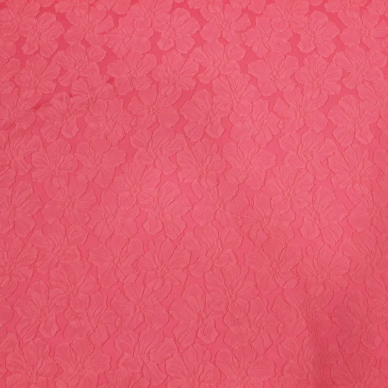 Jacquard  tessuto fragola | Fantasia floreale |  Tessuti Pregiati.