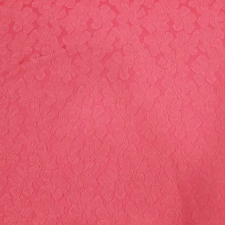 Jacquard  tessuto fragola | Fantasia floreale |  Tessuti Pregiati.
