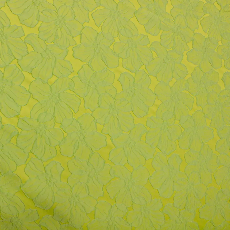 Tessuto Jacquard floreale verde | Tessuti pregiati