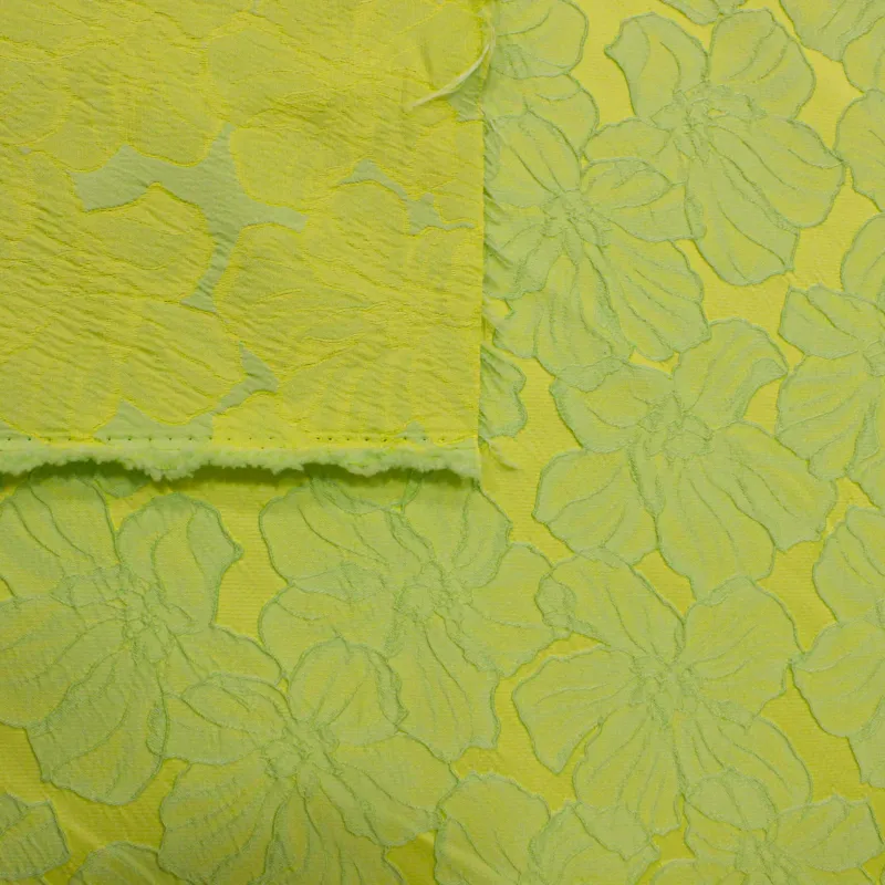 Tessuto Jacquard floreale verde | Tessuti pregiati
