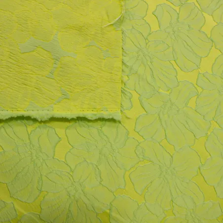 Tessuto Jacquard floreale verde | Tessuti pregiati