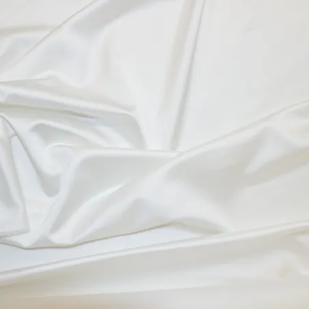 Raso elasticizzato - bianco ottico | tessuti per cerimonia | iltessutaio.it