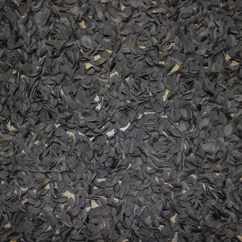 Tessuto petali nero | Tessuti Cerimonia