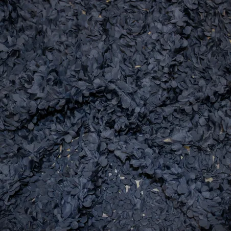 Tessuto blu petali 3D Fiori | Tessuti Cerimonia