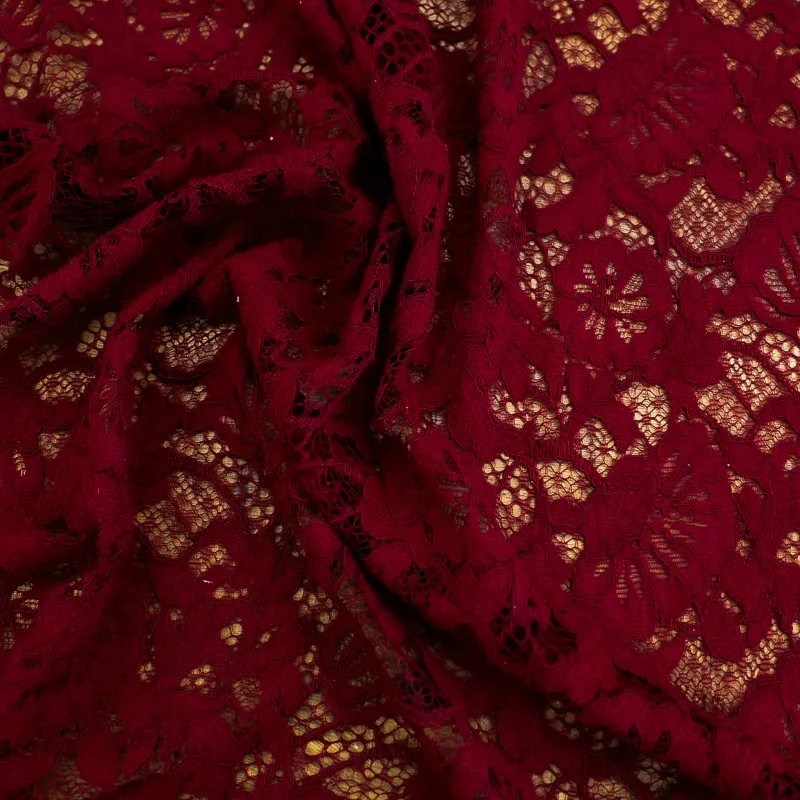 Tessuto a maglia traforato Bordeaux | IL TESSUTAIO