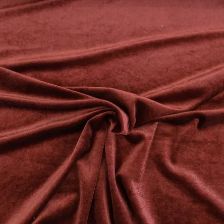 TESSUTO VELLUTO CINIGLIA BORDEAUX - ABBIGLIAMENTO