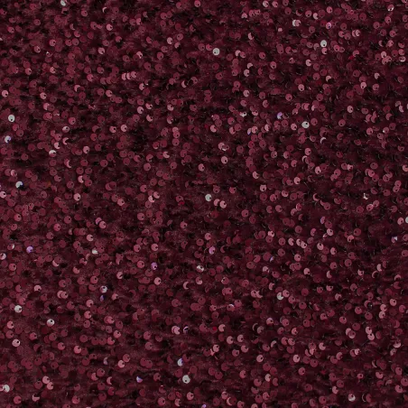 Tessuto velluto ciniglia con paillettes bordeaux | IL TESSUTAIO