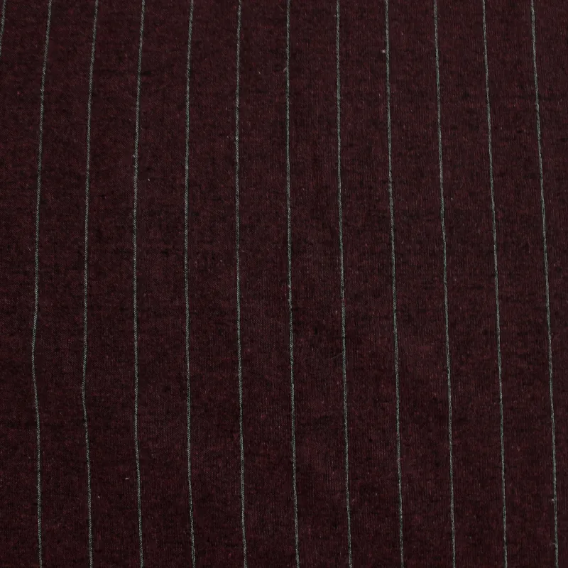 Cotone gessato bordeaux  | il tessutaio