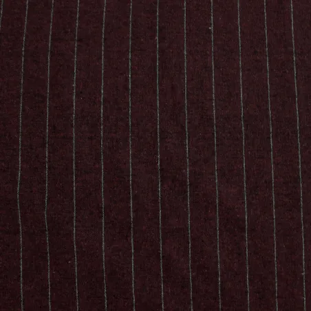Cotone gessato bordeaux  | il tessutaio