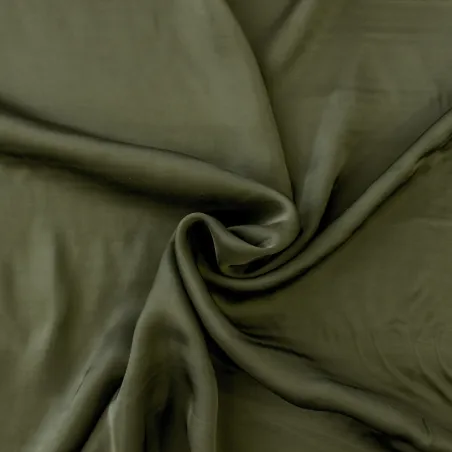 Tessuto Raso di Viscosa verde | Tessuti Naturali