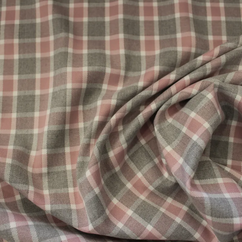 Tessuto scozzese rosa - abbigliamento bambina  | IL TESSUTAIO