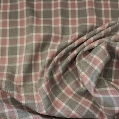 Tessuto scozzese rosa - abbigliamento bambina  | IL TESSUTAIO