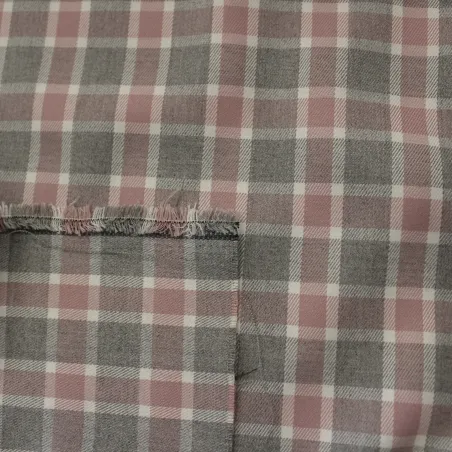 Tessuto scozzese rosa - abbigliamento bambina  | IL TESSUTAIO