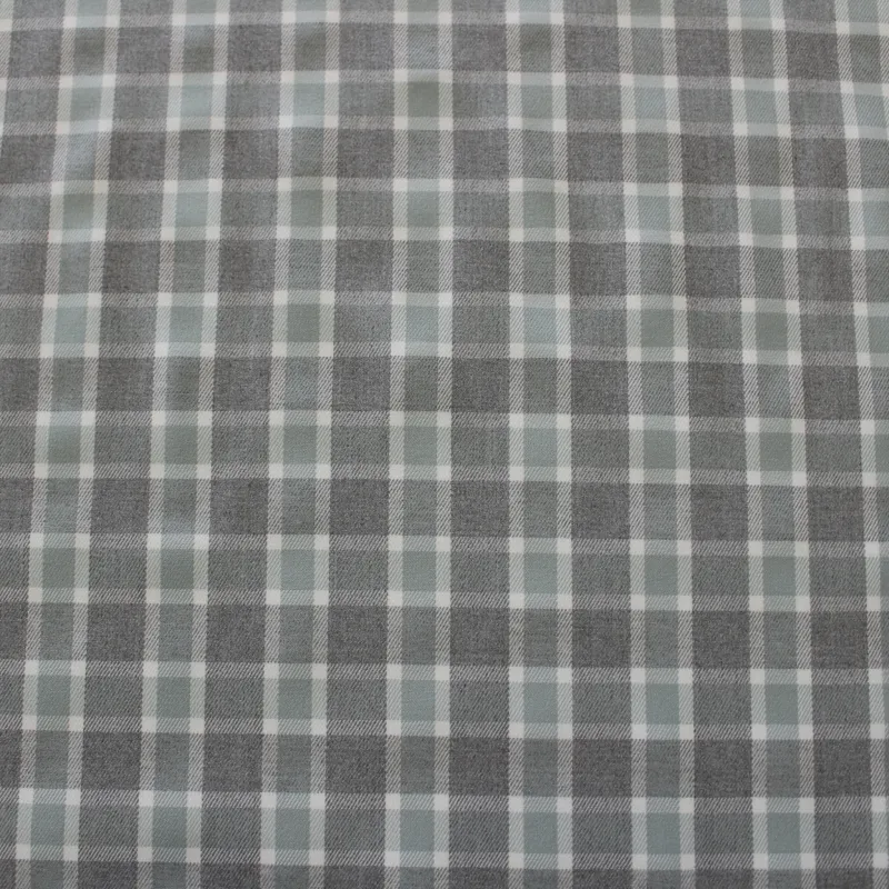 Tessuto scozzese grigio verde acqua  - abbigliamento bimbi