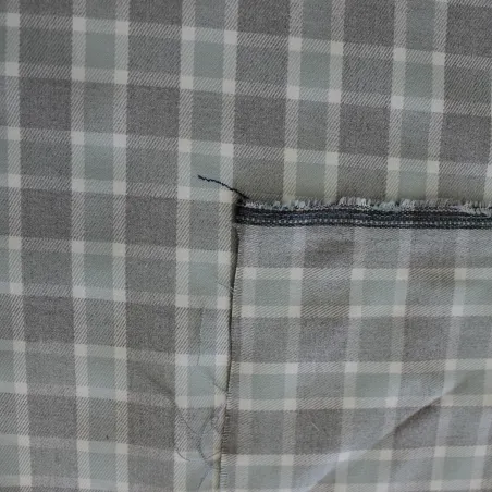 Tessuto scozzese grigio verde acqua  - abbigliamento bimbi