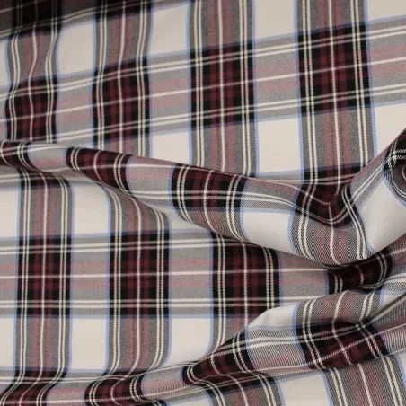 Tessuto Scozzese bordeaux | Tessuto per camicia