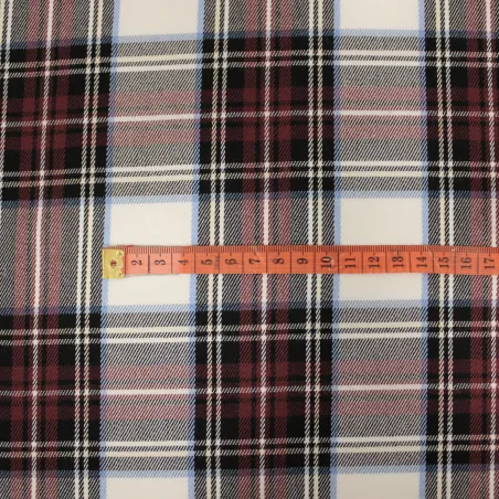 Tessuto Scozzese bordeaux | Tessuto per camicia