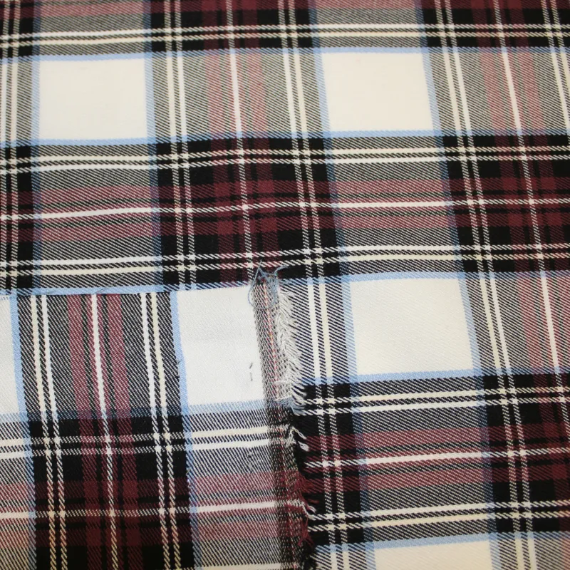 Tessuto Scozzese bordeaux | Tessuto per camicia