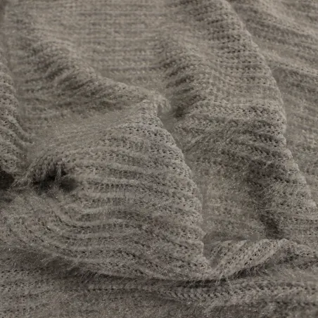 Maglia Treccia Lurex - grigio  | Tessuti alla Moda | iltessutaio.it