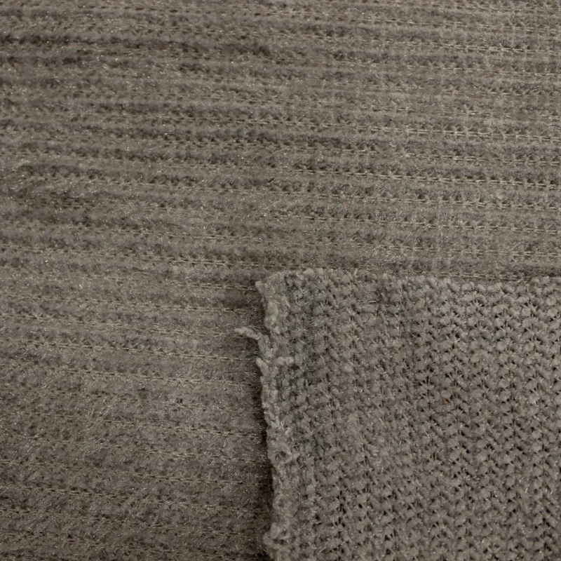 Maglia Treccia Lurex - grigio  | Tessuti alla Moda | iltessutaio.it