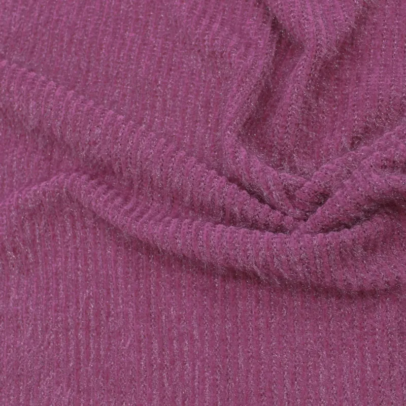 Tessuto in maglia lurex fucsia |abbigliamento donna