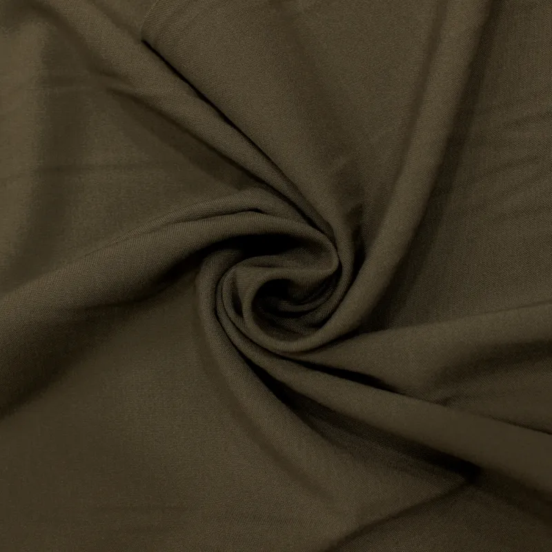 Tessuto poliviscosa color fango  | IL TESSUTAIO