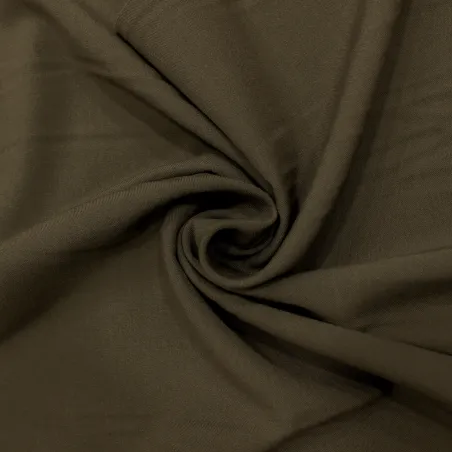 Tessuto poliviscosa color fango  | IL TESSUTAIO
