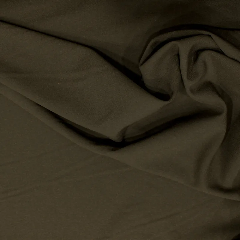 Tessuto poliviscosa color fango  | IL TESSUTAIO