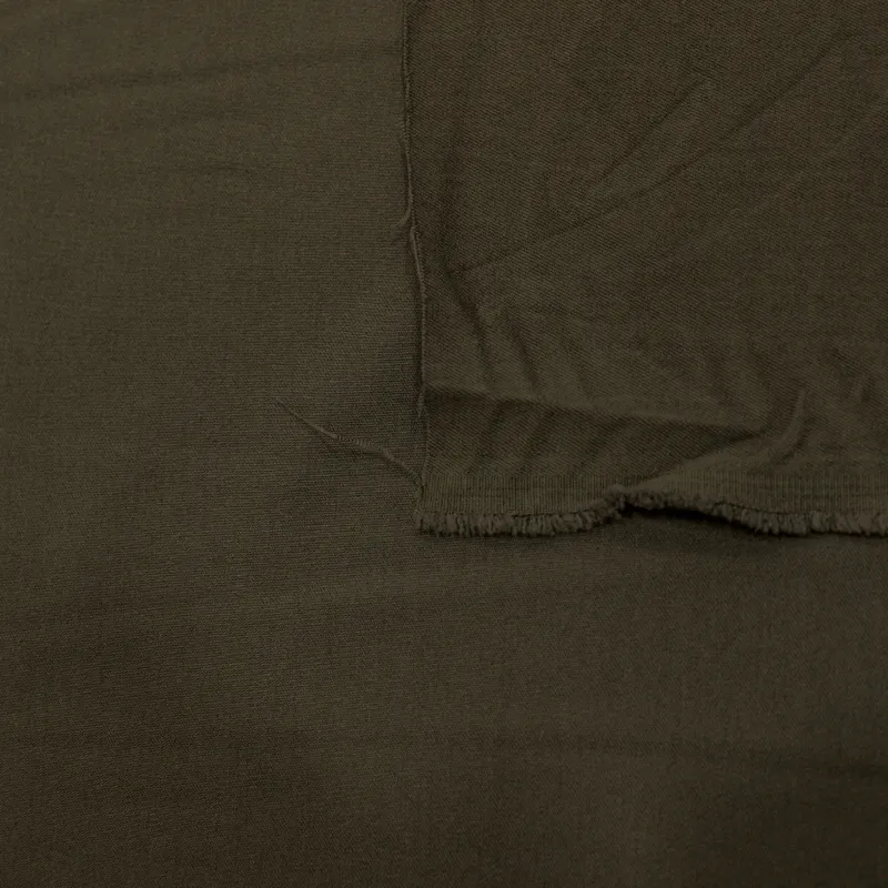 Tessuto poliviscosa color fango  | IL TESSUTAIO