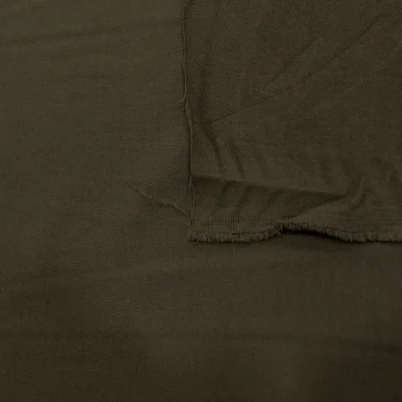 Tessuto poliviscosa color fango  | IL TESSUTAIO