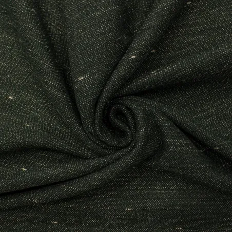 Tessuto deadstock misto lana fiammato color verde | Made in Italy