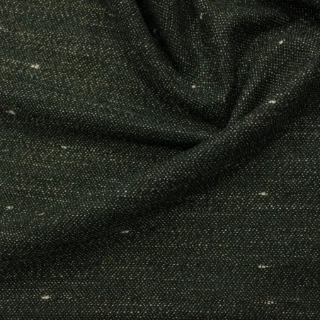 Tessuto deadstock misto lana fiammato color verde | Made in Italy