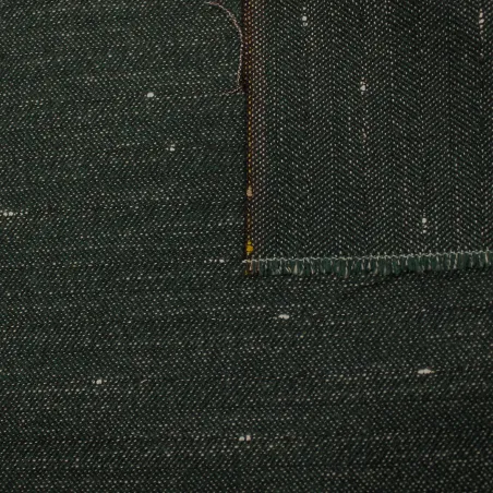 Tessuto deadstock misto lana fiammato color verde | Made in Italy