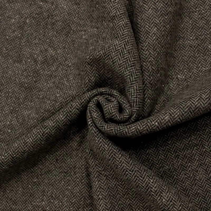 Tessuto misto lana spigato grigio | Made in Italy | Il Tessutaio.it